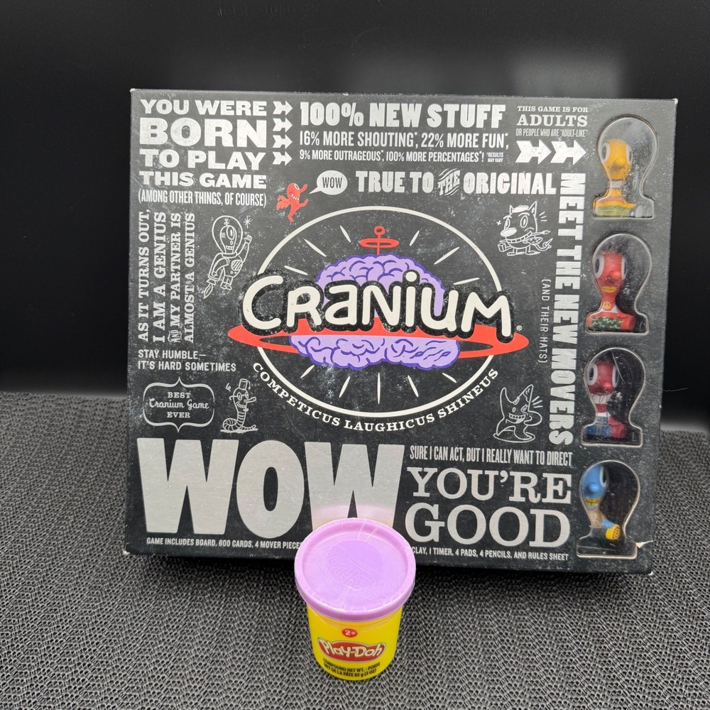 Cranium Wow Board Game 2007 Edition Complete with New Clay and 600 Cards